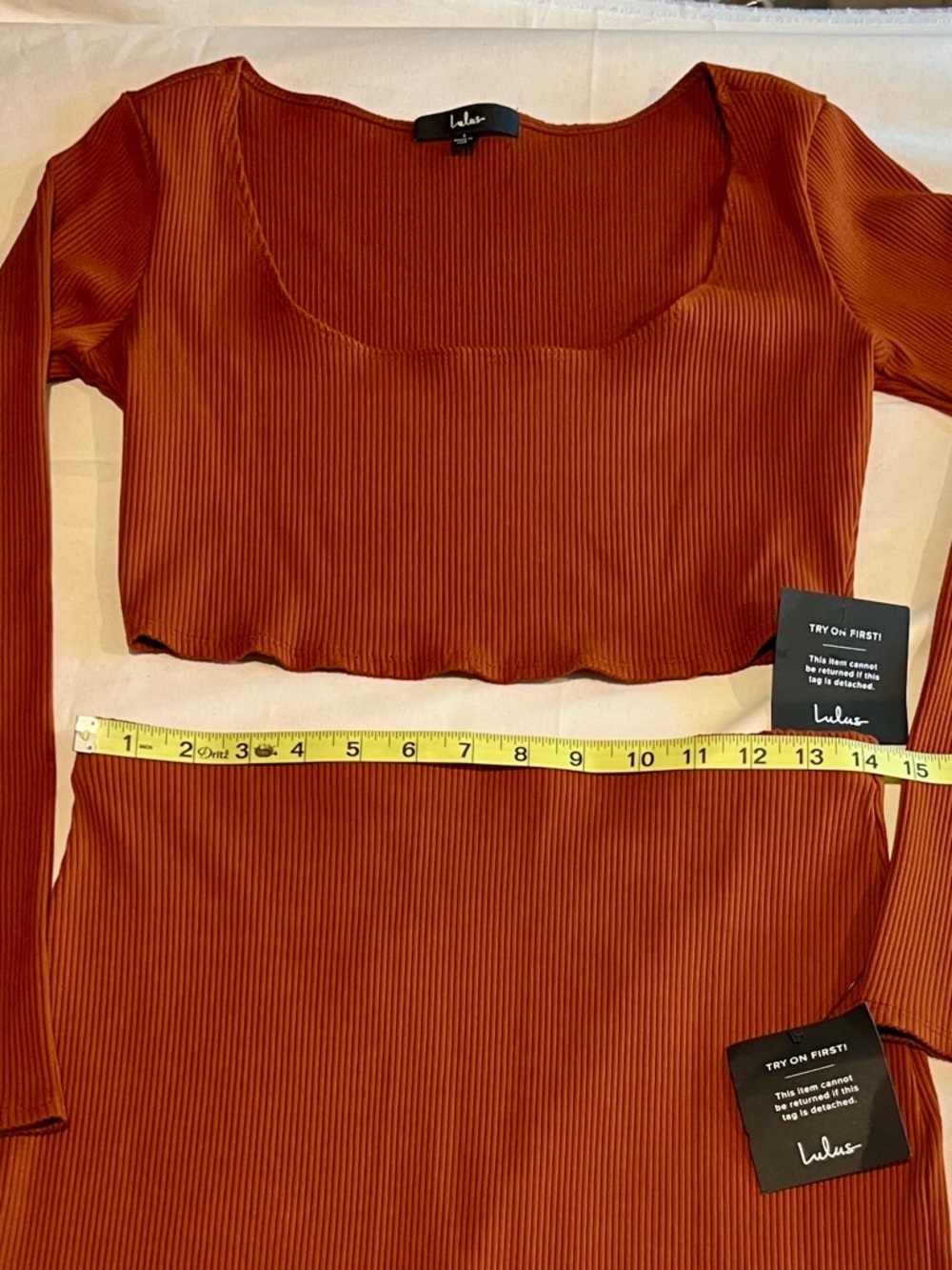 Burnt Ember Ribbed Two-Piece Set - Picture 3 of 6